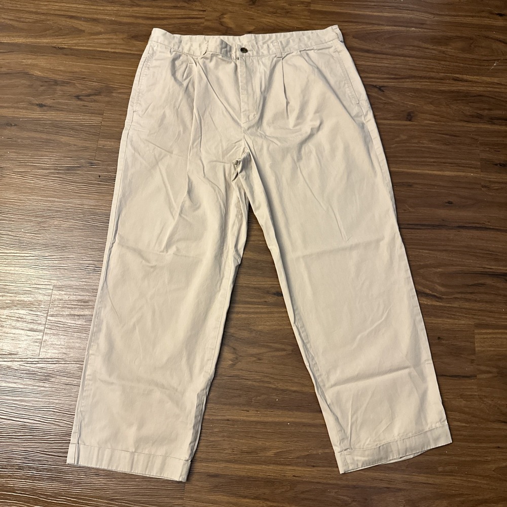 Brooks Brothers 346 Chino Pants Mens 40x30 (39x28.5)Straight‎ Leg Trouser Beige